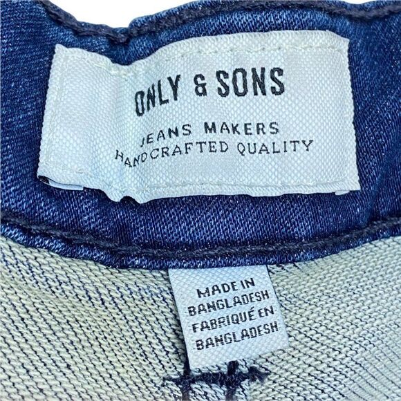 Only & Sons Men's DK Blue Loom Jog Stretch Denim Slim Fit  Jeans US 30 x 32 - Picture 13 of 13